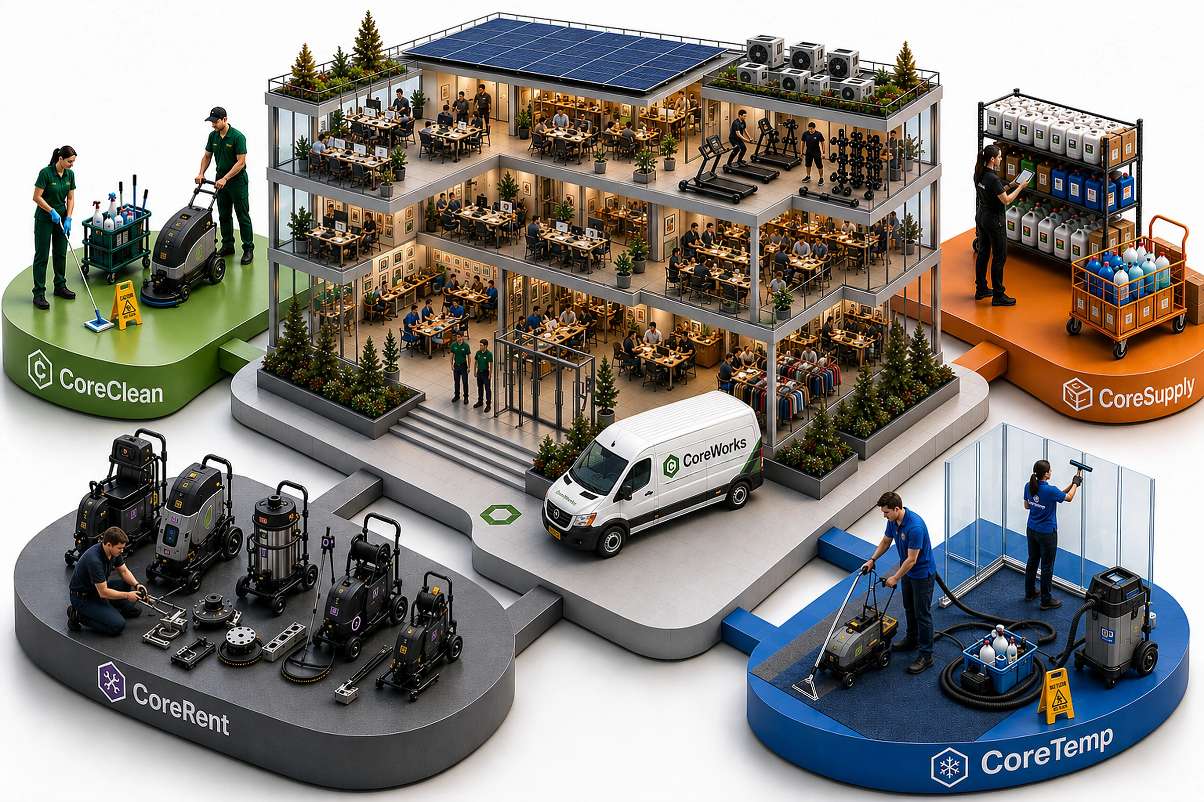 CoreWorks samlet facility-økosystem